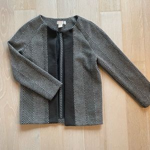 Fabric blazer style jacket with fabric detailing